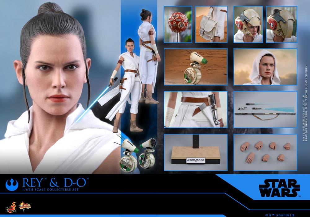 Hot Toys Star Wars: The Rise of Skywalker MMS559 Rey & D-O 1/6 Scale Collectible Figure Two-Pack